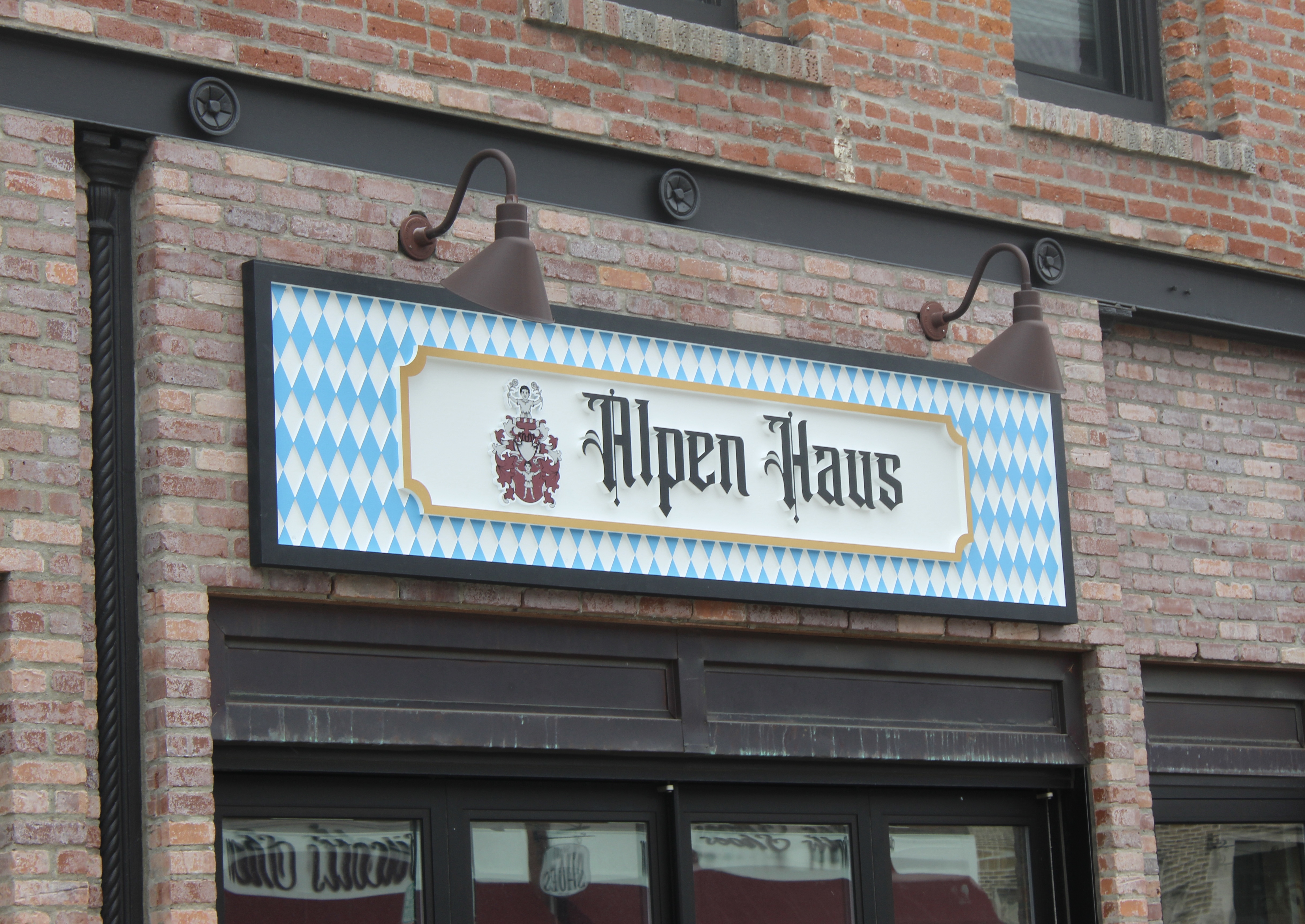 Alpen Haus Bavarian sign — downtown Valparaiso