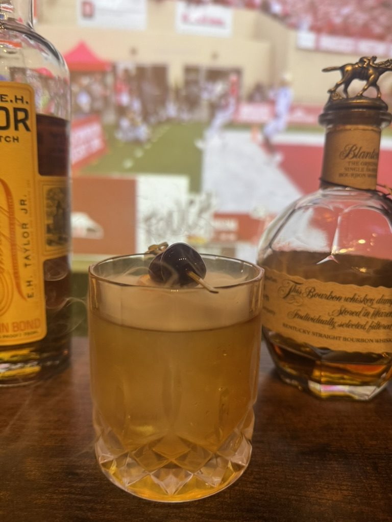 A smoked old fashioned